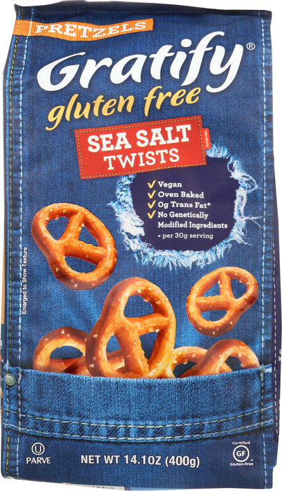 GRATIFY: Gluten Free Pretzels Sea Salt Twists, 14.1 oz