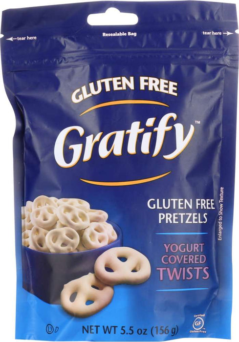 GRATIFY: Gluten Free Yogurt Covered Pretzel Twists, 5.5 oz