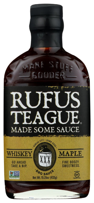 RUFUS TEAGUE: Whiskey Maple Bbq Sauce, 16 oz