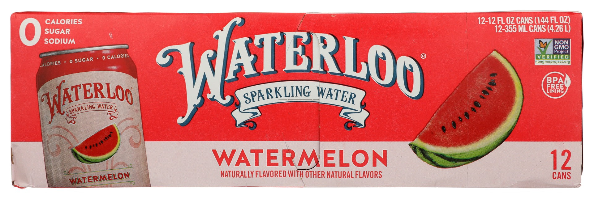 WATERLOO SPARKLING WATER: Watermelon Sparkling Water 12Pk, 144 fo