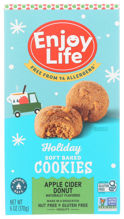 ENJOY LIFE: Holiday Soft Baked Cookies Apple Cider Donut, 6 oz