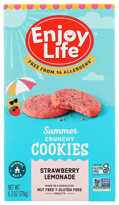 ENJOY LIFE: Summer Crunchy Cookies Strawberry Lemonade, 6.3 oz