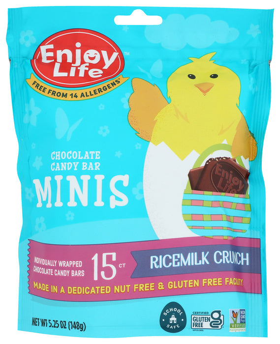 ENJOY LIFE: Chocolate Candy Bar Minis Ricemilk Crunch, 5.25 oz