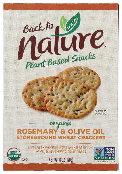 BACK TO NATURE: Rosemary and Olive Oil  Cracker, 6 oz