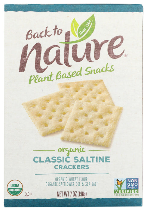 BACK TO NATURE: Organic Classic Crackers Saltine, 7 oz