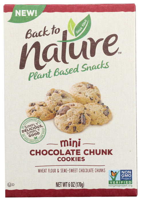 BACK TO NATURE: Cookie Mini Choc Chnk, 6 oz