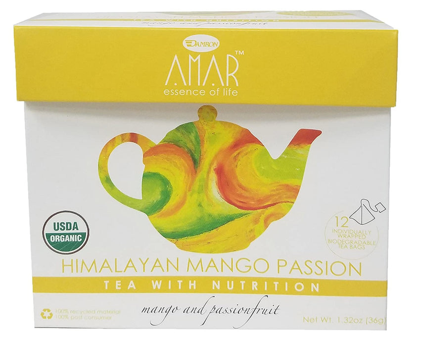 AMAR ESSENCE OF LIFE TEA WITH NUTRITION: Tea Green Mango, 1.32 oz