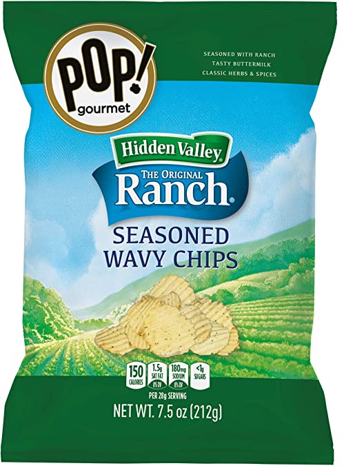 POP GOURMET: Chip Hidden Val Ranch, 7.5 oz