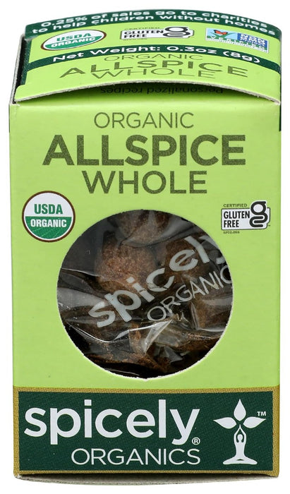 SPICELY ORGANICS: Organic Allspice Whole, .3 oz