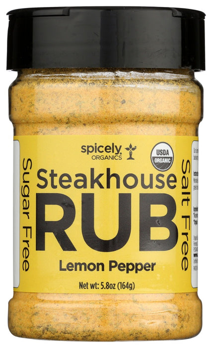 SPICELY ORGANICS: Lemon Pepper Steakhouse Rub, 5.8 oz