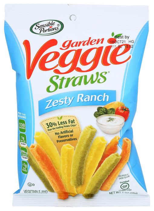 SENSIBLE PORTIONS: Zesty Ranch Veggie Straws, 1 oz