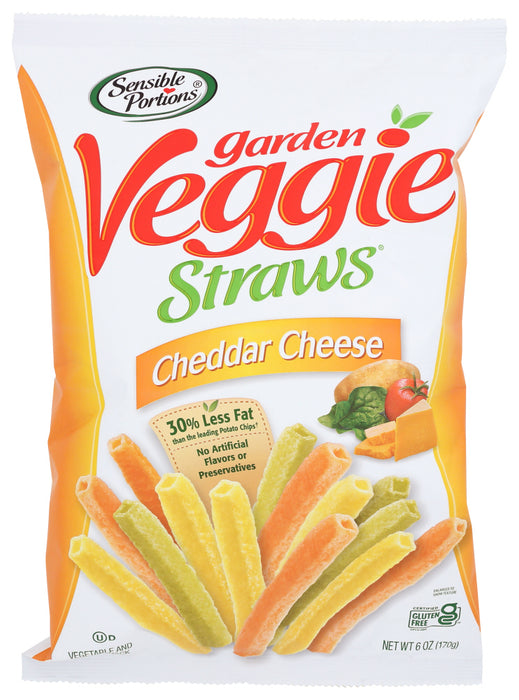 SENSIBLE PORTIONS: Straw Veggie Cheddr Chese, 7 oz