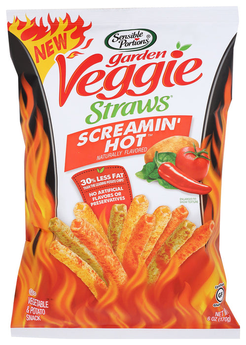 SENSIBLE PORTIONS: Veggie Straws Screamin Hot, 6 oz