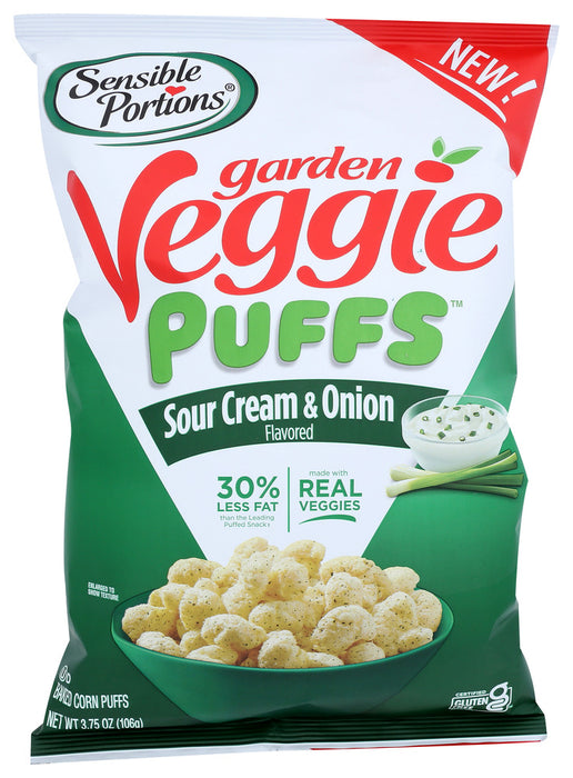 SENSIBLE PORTIONS: Garden Veggie Puffs Sour Cream And Onion, 3.75 oz