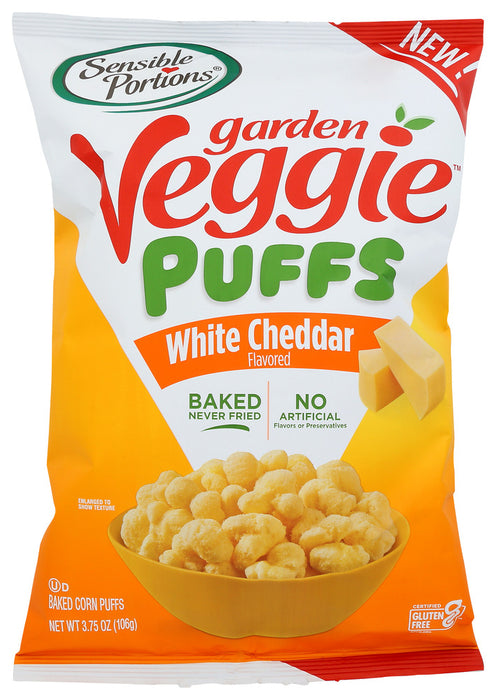 SENSIBLE PORTIONS: Garden Veggie Puffs White Cheddar, 3.75 oz