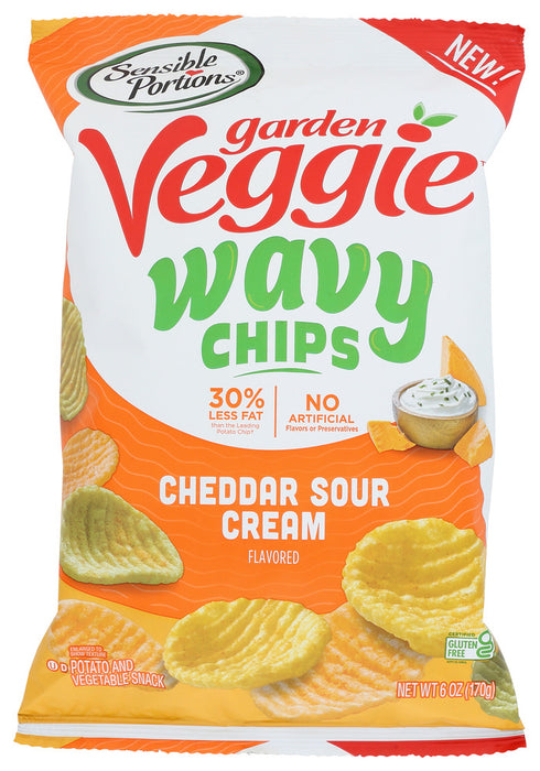 SENSIBLE PORTIONS: Chips Chddr Sour Crm Wavy, 6 OZ