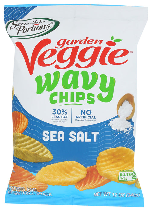 SENSIBLE PORTIONS: Chips Wavy Sea Salt, 12 OZ