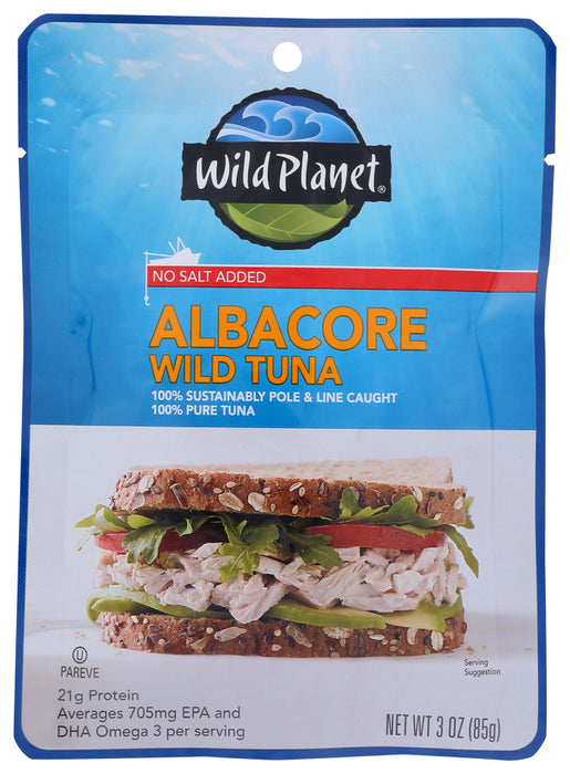 WILD PLANET: Wild Albacore Tuna No Salt Added, 3 oz