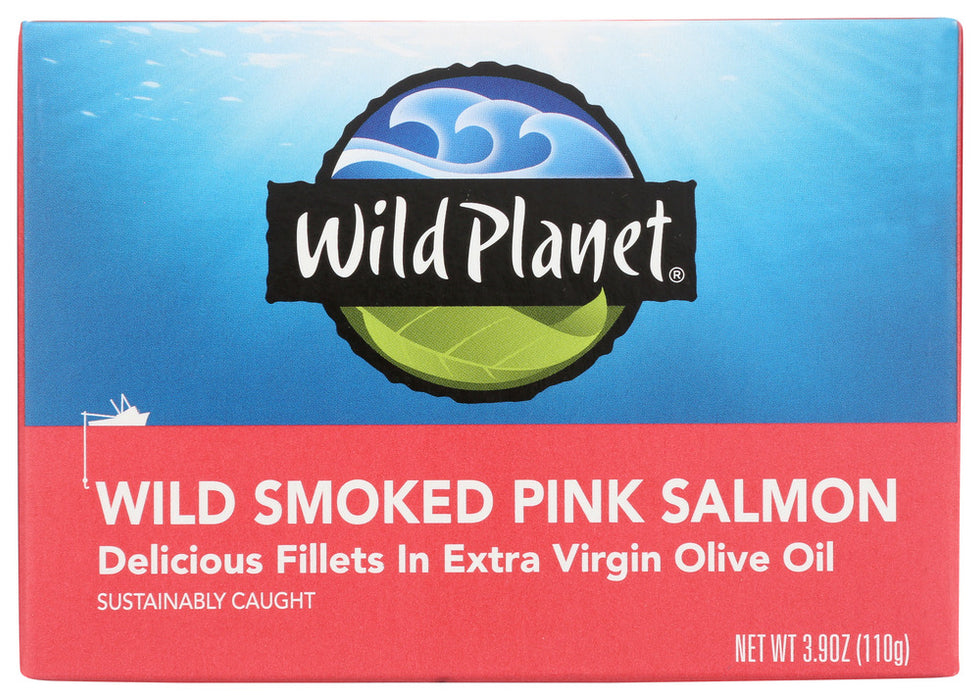WILD PLANET: Wild Smoked Pink Salmon Fillets In Extra Virgin Olive Oil, 3.9 oz