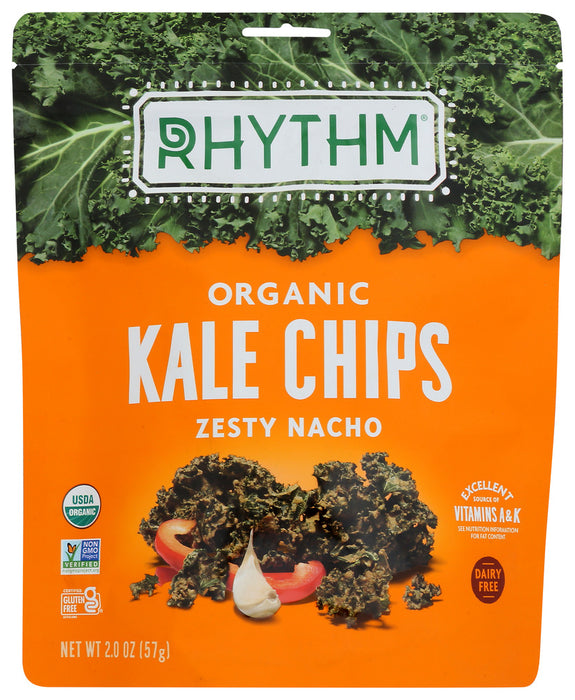 RHYTHM SUPERFOODS: Kale Chips Zesty Nacho, 2 oz