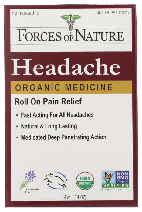 FORCES OF NATURE: Headache Pain Relief, 4 ml