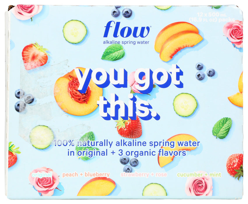 FLOW WATER: 500Ml Variety Case, 202.8 fo