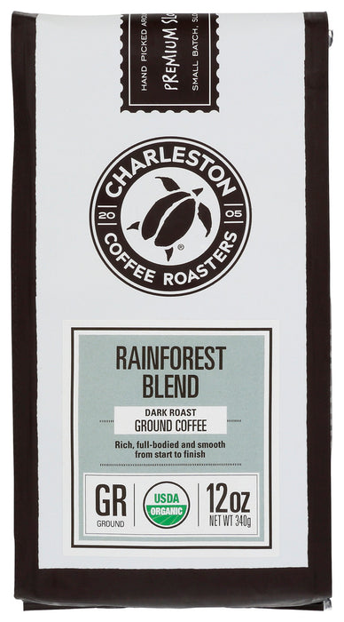 CHARLESTON COFFEE ROASTER: Rainforest Blend Coffee, 12 oz