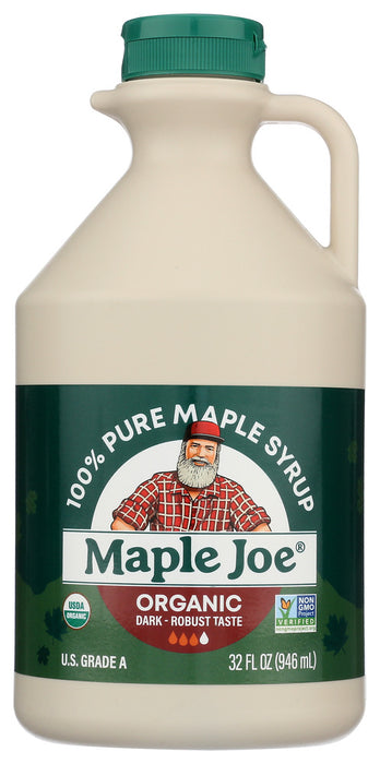 MAPLE JOE: Organic Dark Maple Syrup, 32 fo