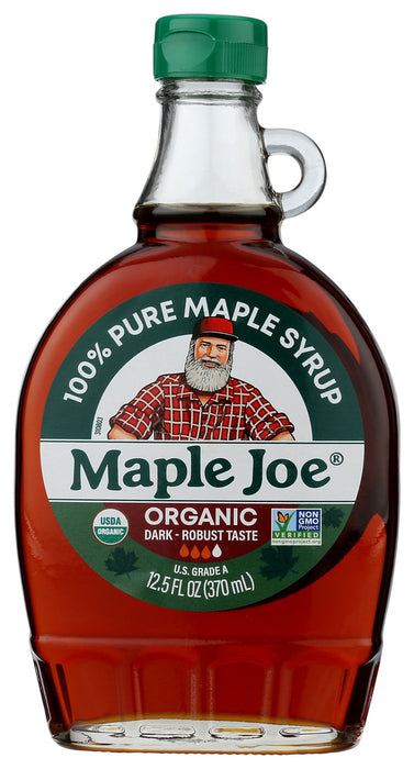 MAPLE JOE: Organic Dark Maple Syrup, 12.5 fo