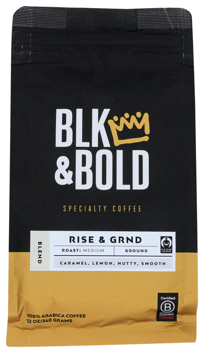 BLK & BOLD LLC: Rise Grnd Medium Roast Blend, 12 oz