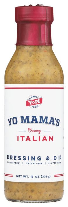 YO MAMAS FOODS: Dressing Italian, 12 oz