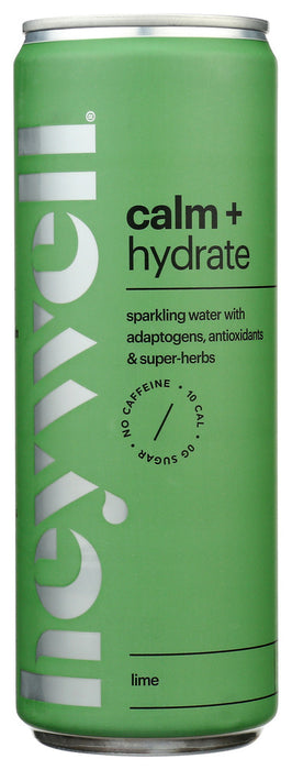 HEYWELL: Calm Hydrate Sparkling Lime Water, 12 fo