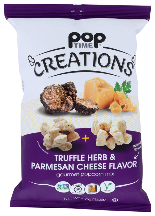 POPTIME CREATIONS: Truffle Herb & Parmesan Cheese Gourmet Popcorn Mix, 5 oz