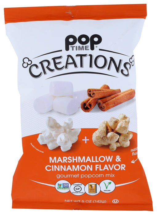 POPTIME CREATIONS: Marshmallow & Cinnamon Gourmet Popcorn Mix, 5 oz