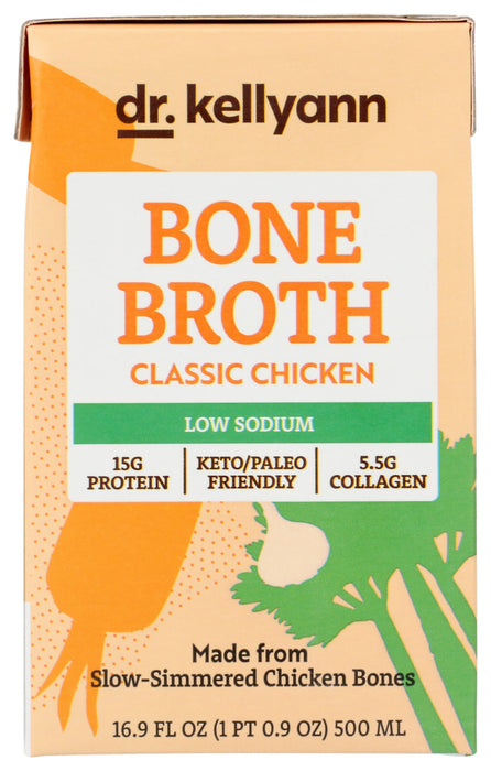 DR. KELLYANN: Broth Bone Chicken Low Sodium, 16.9 fo