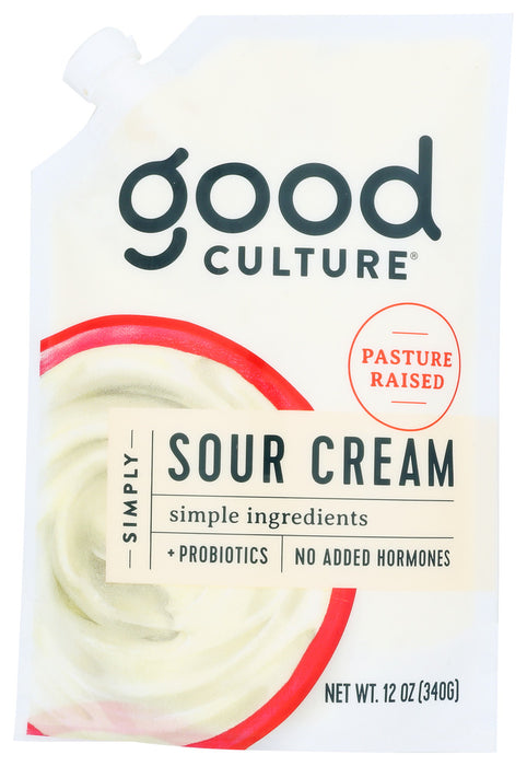 GOOD CULTURE: Simply Sour Cream Squeezable Pouch, 12 oz