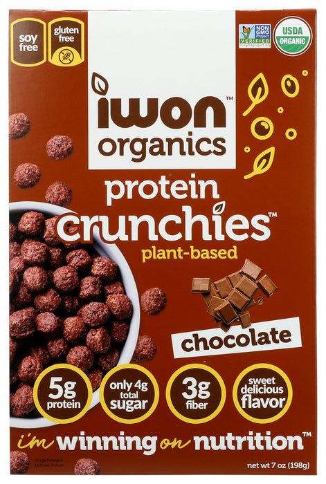 IWON ORGANICS: Crunchies Protein Choco, 7 oz