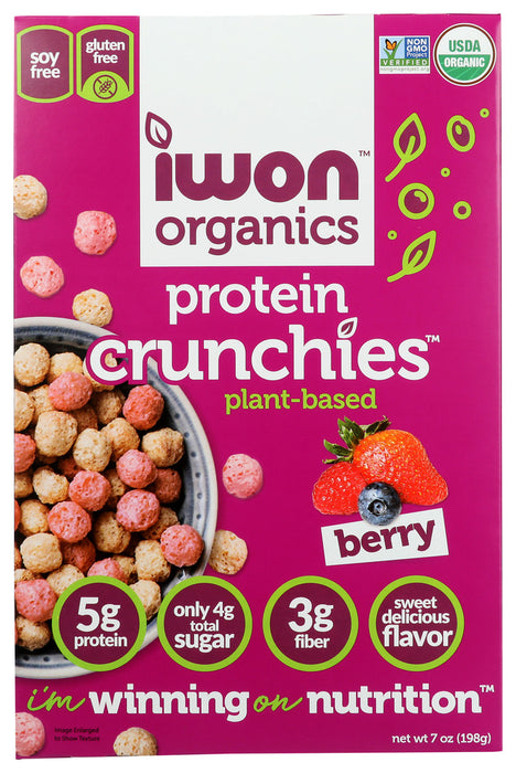 IWON ORGANICS: Crunchies Protein Berry, 7 oz