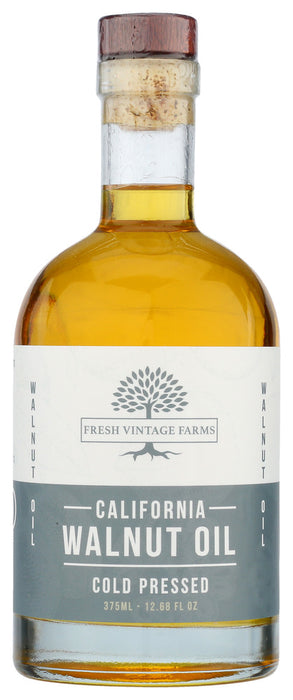 FRESH VINTAGE FARMS: Pure Cold Pressed Walnut Oil, 375 ML