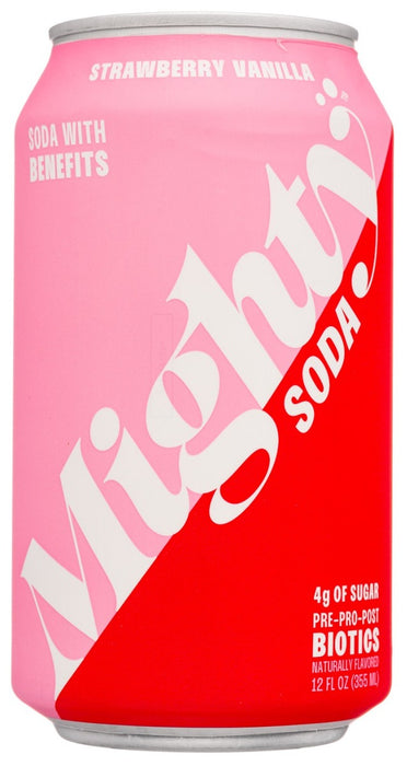 BELIV COMPANY: Mighty Soda Strawberry Vanilla, 12 fo