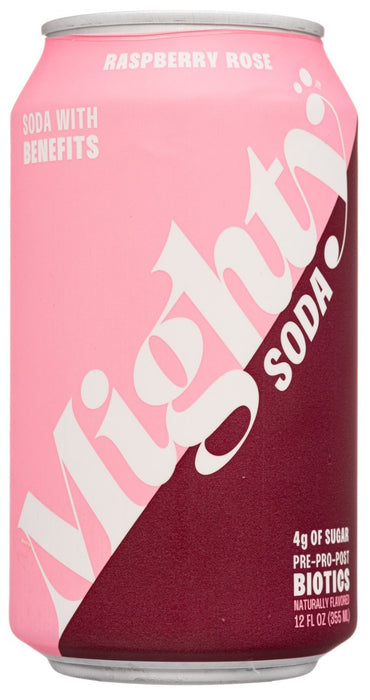 BELIV COMPANY: Mighty Soda Raspberry Rose, 12 fo