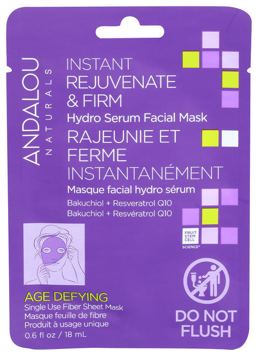 ANDALOU NATURALS: Age Defying Instant Rejuvenate and Firm Sheet Mask, 0.6 fo