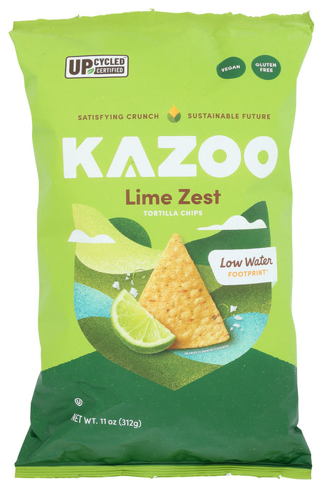 KAZOO: Lime Zest Tortilla Chips, 11 oz