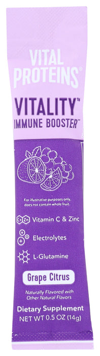 VITAL PROTEINS: Vitality Immune Booster Grape Citrus, 14 gm