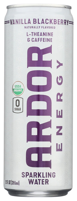 ARDOR ORGANIC INC: Vanilla Blackberry Sparkling Water, 12 fo