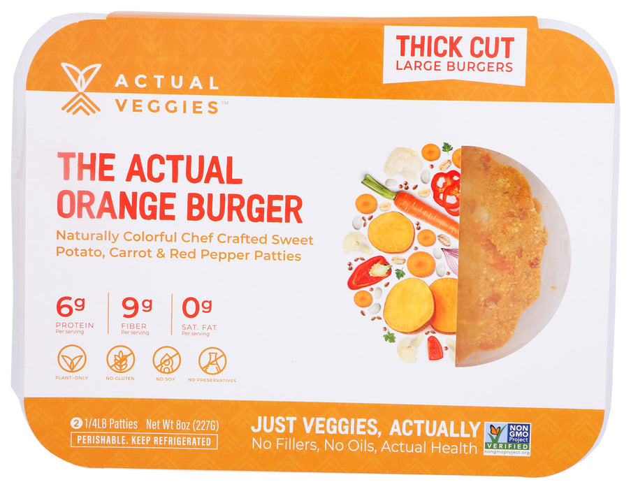 ACTUAL VEGGIES: Burger Orange, 8 oz