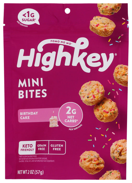 HIGH KEY SNACKS: Soft Baked Mini Treats Birthday Cake, 2 oz