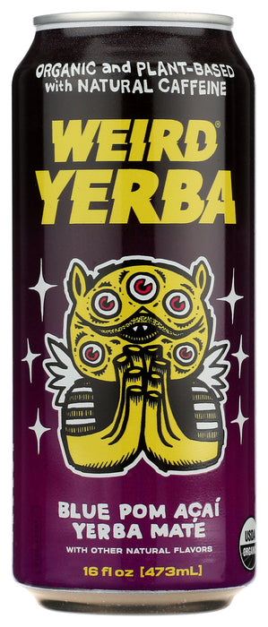 DRINK WEIRD: Organic Blue Pomegranate Acai Yerba Mate, 16 fo