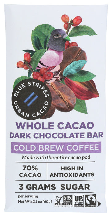 BLUE STRIPES: Bar Whole Cacao Cold Coffee Brew, 2.1 OZ