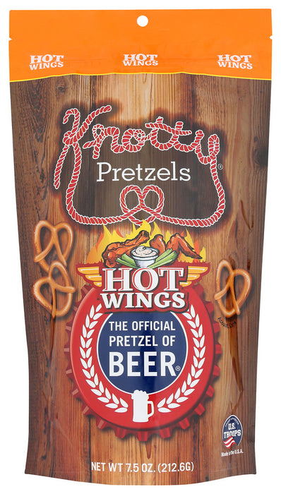 KNOTTY PRETZELS: Hot Wings Pretzels, 8 oz